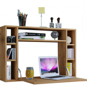 Wandschreibtisch Wandila 916937, 60cm (H), 90x20/67cm (BxT), rechteckig, eiche / eiche