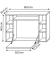 Wandschreibtisch Wandila 916937, 60cm (H), 90x20/67cm (BxT), rechteckig, eiche / eiche
