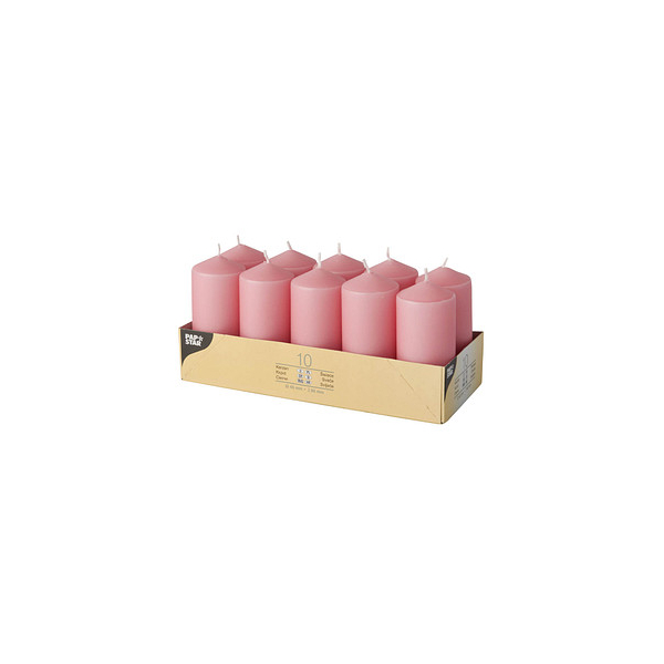 4002911179130 - Stumpenkerzen 17913 rosa 90x40mm (HxØ) ca 9 Stunden Brenndauer 4002911179130 10 Stück 4002911179130 - Stumpenkerzen 17913 rosa 90x40mm (HxØ) ca 9 Stunden Brenndauer 4002911179130 10 Stück