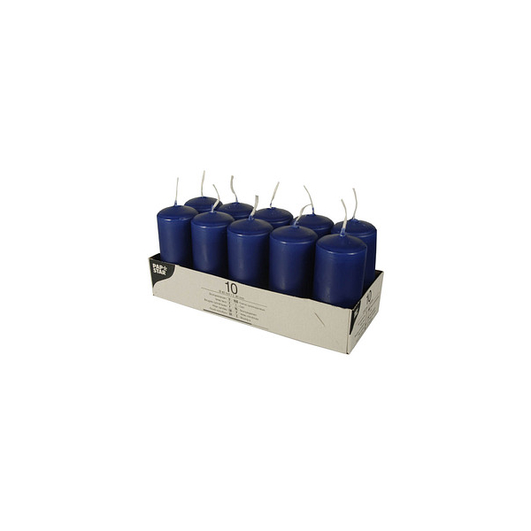 4002911179161 - Stumpenkerzen 17916 dunkelblau 90x40mm (HxØ) ca 9 Stunden Brenndauer 4002911179161 10 Stück 4002911179161 - Stumpenkerzen 17916 dunkelblau 90x40mm (HxØ) ca 9 Stunden Brenndauer 4002911179161 10 Stück