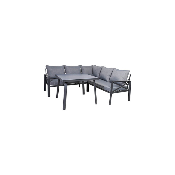 4005437285910 - Loungegarnitur 4-tlg Amsterdam aus Aluminium mit Glasplatte 4005437285910 - Loungegarnitur 4-tlg Amsterdam aus Aluminium mit Glasplatte