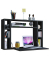 Wandschreibtisch Wandila 915179, 60cm (H), 90x20/67cm (BxT), rechteckig, schwarz / schwarz