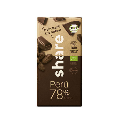 Peru 78% Edelbitter Bio-Schokolade Peru 78% Edelbitter Bio-Schokolade