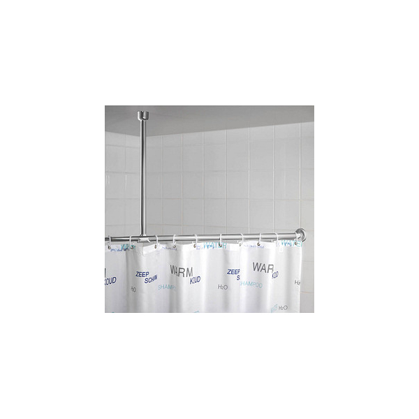 4008838192122 - WENKO Deckenstütze für Teleskop-Duschstange Chrom Silber glänzend Aluminium chrom Kunststoff weiß - silber glänzend 4008838192122 - WENKO Deckenstütze für Teleskop-Duschstange Chrom Silber glänzend Aluminium chrom Kunststoff weiß - silber glänzend