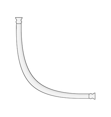 Metall Duschvorhangstange Ecke
