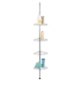 Teleskop-Duschregal Prea silber 28,0 x 20,0 x 65,0 - 275,0 cm