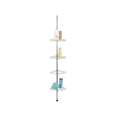 Teleskop-Duschregal Prea silber 28,0 x 20,0 x 65,0 - 275,0 cm