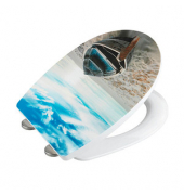 WC-Sitz mit Absenkautomatik Boat High Gloss blau