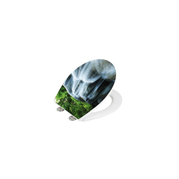 4008838294314 - Premium WC-Sitz Hochglanz Acryl Waterfall aus antibakteriellem Duroplast Absenkautomatik Fix-Clip Hygiene Befestigung Mehrfarbig Duroplast weiß 4008838294314 - Premium WC-Sitz Hochglanz Acryl Waterfall aus antibakteriellem Duroplast Absenkautomatik Fix-Clip Hygiene Befestigung Mehrfarbig Duroplast weiß