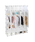 Kleiderschrank transparent 20 Fachböden 180,0 x 46,5 x 234,0 cm