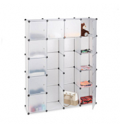Kleiderschrank transparent 14 Fachböden 145,0 x 36,5 x 180,0 cm