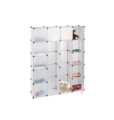 Kleiderschrank transparent 14 Fachböden 145,0 x 36,5 x 180,0 cm