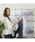 Kleiderschrank transparent 14 Fachböden 145,0 x 36,5 x 180,0 cm
