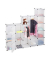 Kleiderschrank transparent 14 Fachböden 145,0 x 36,5 x 180,0 cm