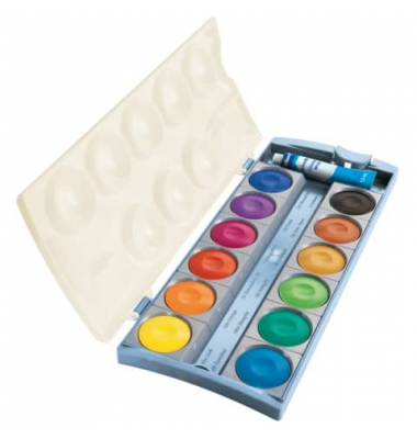 Farbkasten K12 eco, 701174, Deckfarbe, 12 Farben, blau
