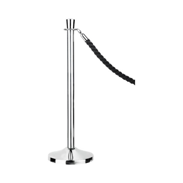 4007735080402 - Seilständer 30mm 15m lang Chrom mit schwarzer Kordel