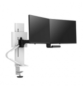 Monitor-Halterung TRACE 45-631-216 weiß für 2 Monitore, Tischklemme, Tischbohrung