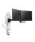 Monitor-Halterung TRACE 45-631-216 weiß für 2 Monitore, Tischklemme, Tischbohrung
