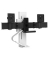 Monitor-Halterung TRACE 45-631-216 weiß für 2 Monitore, Tischklemme, Tischbohrung