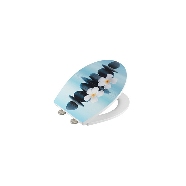 4008838335796 - WC-Sitz Saguna mit Relief-Oberfläche aus bruchstabilem Thermoplast Mehrfarbig Thermoplast mehrfarbig Edelstahl rostfrei silber matt Edelstahl 4008838335796 - WC-Sitz Saguna mit Relief-Oberfläche aus bruchstabilem Thermoplast Mehrfarbig Thermoplast mehrfarbig Edelstahl rostfrei silber matt Edelstahl