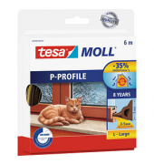 tesamoll P-Profil Fenster-Dichtungsband weiß 9,0 mm x 6,0 m 1 Rolle