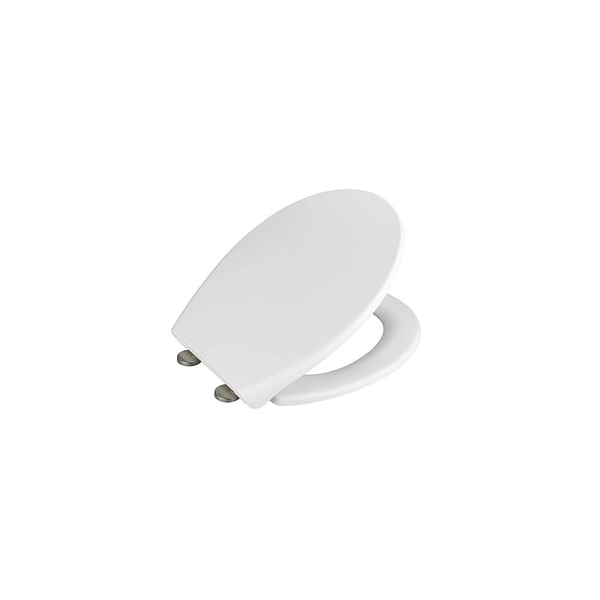 4008838280317 - Premium WC-Sitz Ikaria Weiß matt aus antibakteriellem Duroplast mit Absenkautomatik Weiß Duroplast weiß Edelstahl rostfrei silber matt - weiß 4008838280317 - Premium WC-Sitz Ikaria Weiß matt aus antibakteriellem Duroplast mit Absenkautomatik Weiß Duroplast weiß Edelstahl rostfrei silber matt - weiß