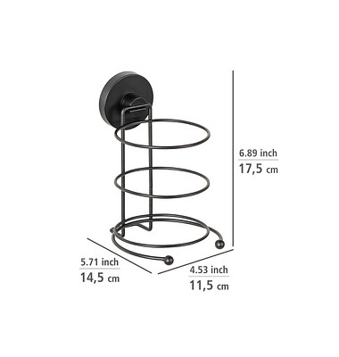 Haartrocknerhalter Milazzo schwarz