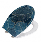 WC-Sitz mit Absenkautomatik Big Leaves blau