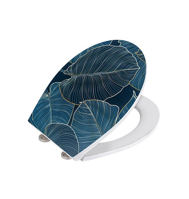 WC-Sitz mit Absenkautomatik Big Leaves blau