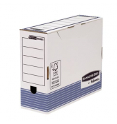 Archivbox Prima 0026501, A4, blau/wei&szlig;, innen 26x10x31,5cm (TxBxH), Karton