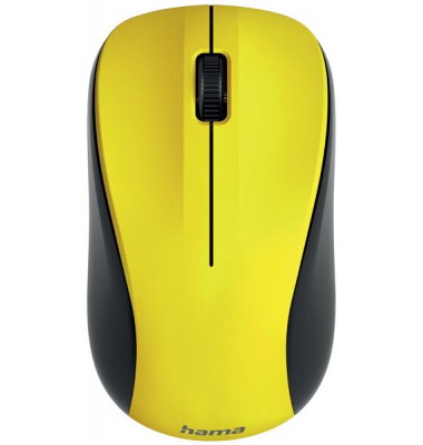Optische 3-Tasten-Funkmaus MW-300 V2, gelb, geräuschlos, mit USB-Empfänger