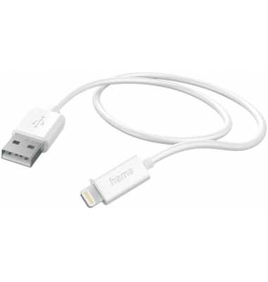 Ladekabel, USB-A-Lightning, 1 m, weiß, für HandySmartphone