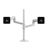 Monitor-Halterung LX-Dual 45-509-216 weiß für 2 Monitore, Tischklemme