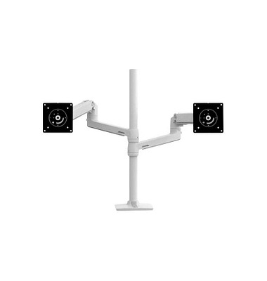 Monitor-Halterung LX-Dual 45-509-216 weiß für 2 Monitore, Tischklemme