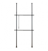 Teleskop-Garderobe Herkules Basic 50630100 schwarz Metall 75,0 - 120,0 x 165,0 - 300,0 cm
