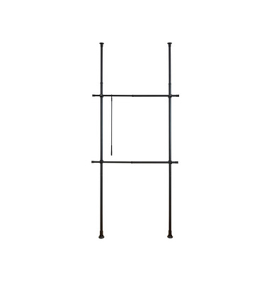 Teleskop-Garderobe Herkules Basic 50630100 schwarz Metall 75,0 - 120,0 x 165,0 - 300,0 cm