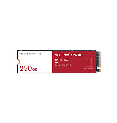 interne Festplatte Red SN700 WDS250G1R0C, rot/weiß, M.2, 250 GB, SSD