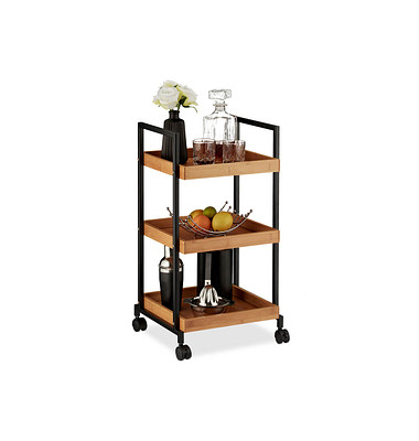 Servierwagen braun, schwarz 37,0 x 34,0 x 69,5 cm