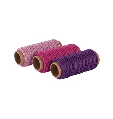 Kordeln Hanf matt pink 1,0 mm x 12,0 m