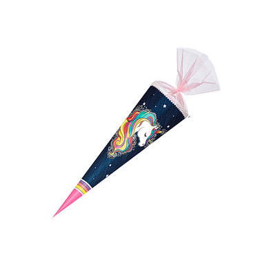 Schultüte Einhorn Regenbogen blaurosa Schultüte Einhorn Regenbogen blaurosa