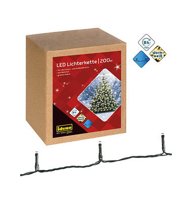Lichterkette 31869, 200 LEDs, Länge 29,9m, warmweiß