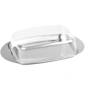 Butterdose 4,5 cm hoch silber