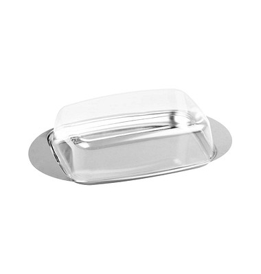 Butterdose 4,5 cm hoch silber