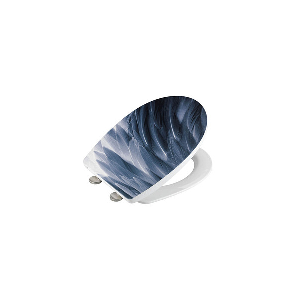 4008838313343 - WC-Sitz Plumes mit Relief-Oberfläche aus bruchstabilem Thermoplast Mehrfarbig Thermoplast mehrfarbig Edelstahl rostfrei silber matt Edelstahl 4008838313343 - WC-Sitz Plumes mit Relief-Oberfläche aus bruchstabilem Thermoplast Mehrfarbig Thermoplast mehrfarbig Edelstahl rostfrei silber matt Edelstahl