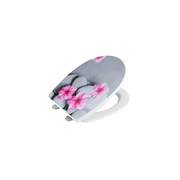 4008838325537 - WC-Sitz Pretty mit Hochglanz-Oberfläche aus bruchstabilem Thermoplast Mehrfarbig Thermoplast mehrfarbig Edelstahl rostfrei silber matt Edelstahl 4008838325537 - WC-Sitz Pretty mit Hochglanz-Oberfläche aus bruchstabilem Thermoplast Mehrfarbig Thermoplast mehrfarbig Edelstahl rostfrei silber matt Edelstahl