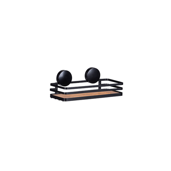 4008838347614 - Static-Loc® Wandablage Alba Badezimmerablage Schwarz Stahl schwarz Bambus natur - schwarz - Wenko 4008838347614 - Static-Loc® Wandablage Alba Badezimmerablage Schwarz Stahl schwarz Bambus natur - schwarz - Wenko