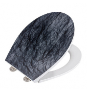 WC-Sitz mit Absenkautomatik Slate Rock schwarz