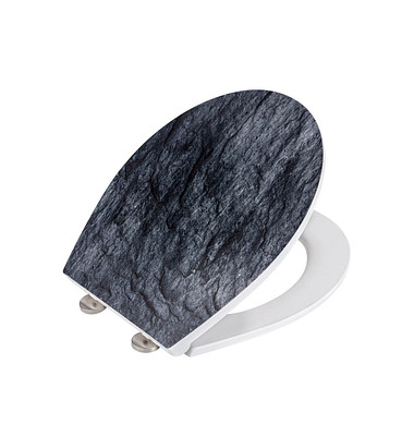 WC-Sitz mit Absenkautomatik Slate Rock schwarz