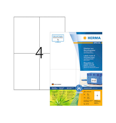 Etiketten Special 10734, wei&szlig;, 105x148mm, rechteckig