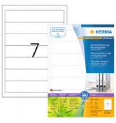 R&uuml;ckenschilder Special 10739, wei&szlig;, schmal/kurz, 38x192mm, selbstklebend, permanent 